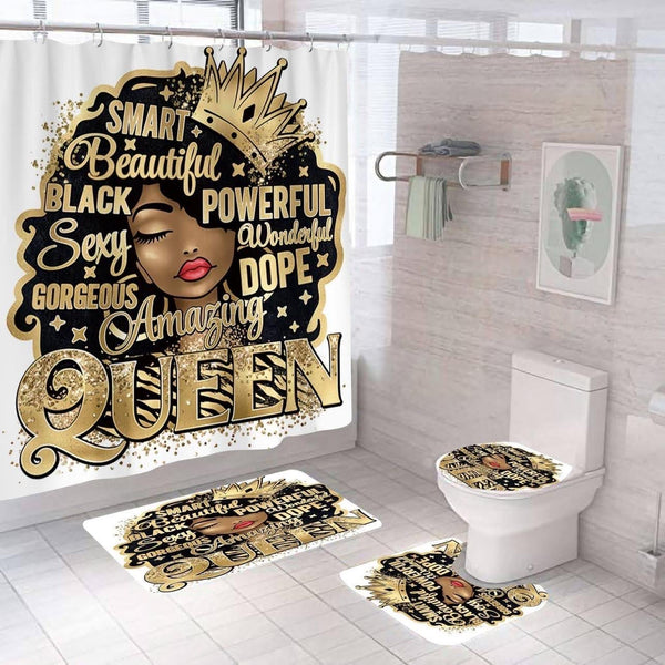 Amazing Queen Gold Affirmation — 4-Piece Bathroom Set