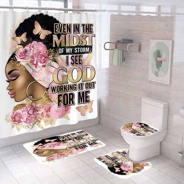 I See God Working It Out For Me — 4-Piece Bathroom Set