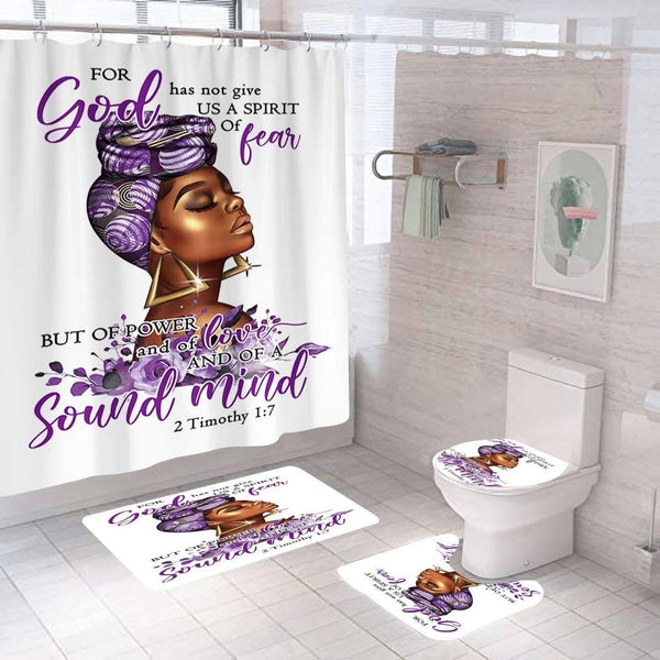 2 Timothy 1:7 Sound Mind — 4-Piece Bathroom Set