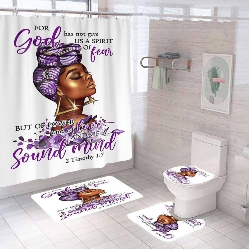 2 Timothy 1:7 Sound Mind — 4-Piece Bathroom Set