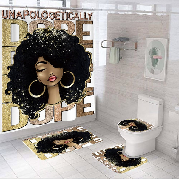 Unapologetically Dope Gold — 4-Piece Bathroom Set