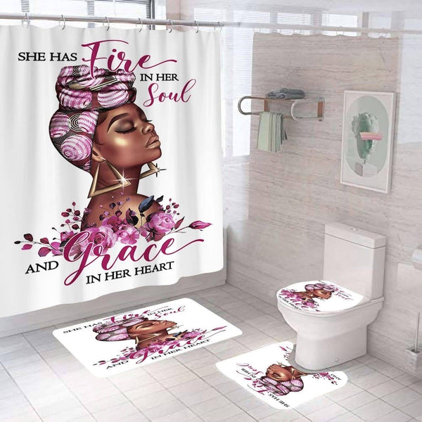 Fire In Her Soul, Grace In Her Heart — 4-Piece Bathroom Set